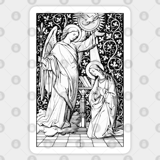 Annunciation to the Blessed Virgin Mary Sticker by Beltschazar